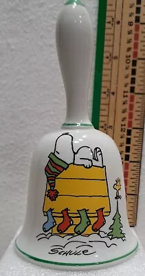 Vintage Schultz Peanuts Bell 1973 Snoopy Woodstock Doghouse Stocking Collectible • $13.99