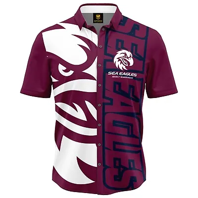 NRL 'Showtime' Party Shirt - Manly Sea Eagles - Adult - Mens - Polo • $64.95