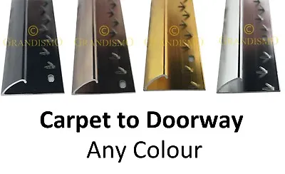 Single Edge - Carpet To Doorway / Vinyl Flooring - Metal Door Bar Trim / Strip • £6.95
