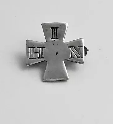 Vintage Sterling Silver Small 1886 Seal Maltese Cross Pin. INH • $39.58