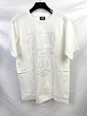 Stussy Pinline World Tour Tee Vintage M L XL White Wt T Shirt New • $30