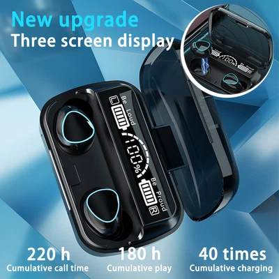 $6.99 • Buy TWS Bluetooth Wireless Earbuds Waterproof LED Noise Cancelling Sports Earphones