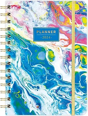 2024 Planner Organizer Book Weekly Monthly Academic Calendar Hardcover 6.4 X8.5  • $6.99