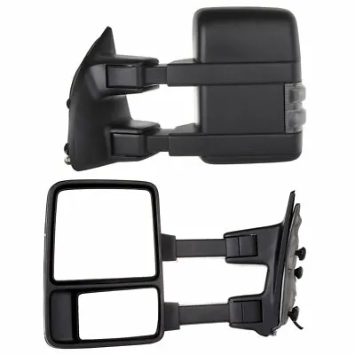 Pair For 08-16 Ford F250 F350 F450 F550 Super Duty Towing Manual Signal Mirrors • $102.99