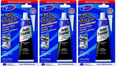 Hasbro V-Tech VT-131 Quality Auto Sealer Silicone Adhesive Sealant Black 75g • £13.99