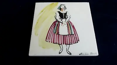 1950s. Signed MARTIN BOYD Hand Painted  TILE  Nice Condition ! 10x10cm • $55