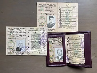 Lot 3 Old Vintage USSR Driver License 1990’s • $15