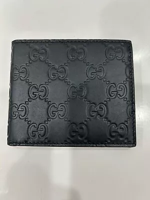 Gucci Men's Black BiFold Guccissima GG Wallet • $195