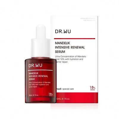 Dr.Wu Intensive Renewal Serum With Mandelik Acid 18% 30ml RED BOTTLE • $43.98