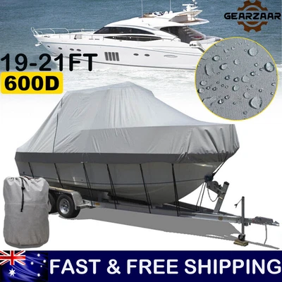 $129.99 • Buy Heavy-Duty, Marine Grade 19ft-21ft / 5.8m-6.4m Trailerable Jumbo Boat Cover AU