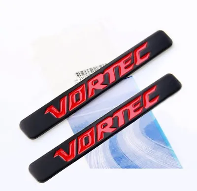 2x OEM Black Red VORTEC Logo EMBLEMS BADGES 6.0 LITER BADGE SILVERADO GM RT Yu • $16.73