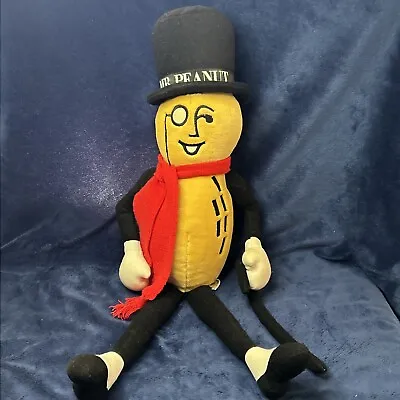 Vintage 1991 Mr Peanut Plush Doll Scarf Cane & Hat 26  Planters COLLECTOR OWNED! • $20