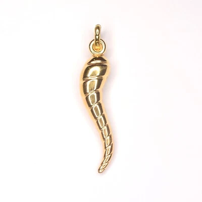 £49.99 • Buy Horn Of Plenty Charm Patterned Pendant Gold 9 Carat