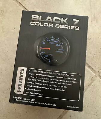 Unused 2 1/16 GLOWSHIFT BLACK 7 COLOR LED TACHOMETER TACH GAUGE METER • $18.35