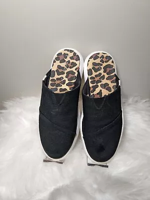 TOMS  Women’s Alpargata Mallow Mules Shoes - Size 6.5  Black Leopard • $19.99
