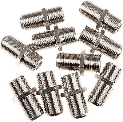 £2.25 • Buy 10 X F Type Screw Connector Socket Coupler Adapter Sky/ Virgin Cable Joiner Plug