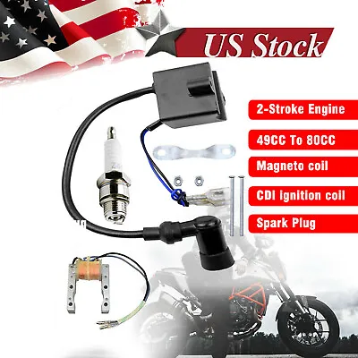Magneto Stator Coil CDI Ignition Coil For 80cc 2 Stroke Engine Motorized Bicycle • $12.58
