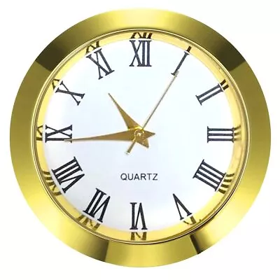 Mini Clock Insert 1-1/2 Inch (35 Mm) Round Quartz Movement Miniature Clock White • $20.61