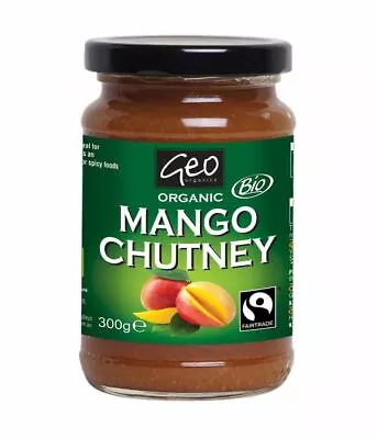 Geo Organics Condiments Organic Fairly Traded Mango Chutney 300g (Pack Of 2) • £11.68