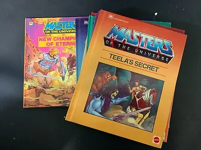 Vtg Masters Of The Universe Golden Books Hardcover Lot Of 8 • $34.99