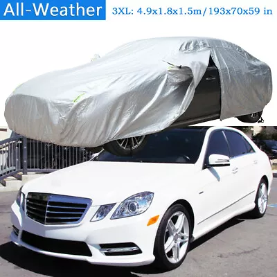 For Mercedes Benz E-class Up To 2012 Full Car Cover + Zipper UV Snow Water Proof • $51.99