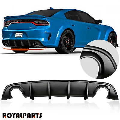 $59.99 • Buy Rear Bumper Valance Diffuser For 2015-2023 Dodge Charger Matte Black OE Style