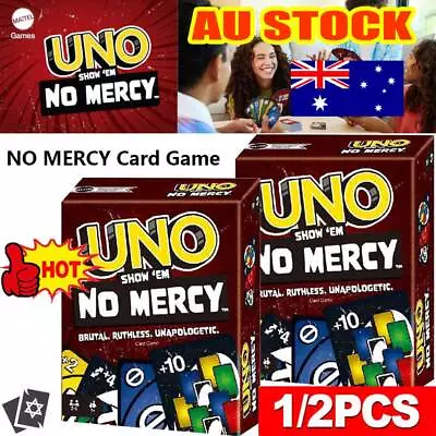 NO MERCY UNO Classic Colour And Number Matching Card Game Indoor Family Party • $1.96