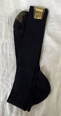 Vintage Men's Blue Linenized Gold Toe Socks Size 13 Cotton/Nylon New Old Stock • $10.99