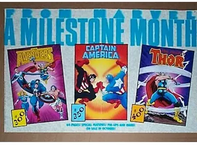 Old 1988 Marvel Comics Promo Poster:Captain AmericaThorAvengersFantastic Four • $21.99