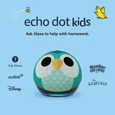 Amazon Echo Dot 5th Generation Kids Smart Speaker Owl • £47.99
