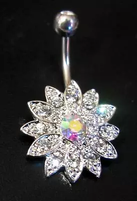 £4.20 • Buy TITANIUM Bar - Flower - Belly Bar - Choose Bar Length: 6mm 8mm 10mm 12mm 14mm