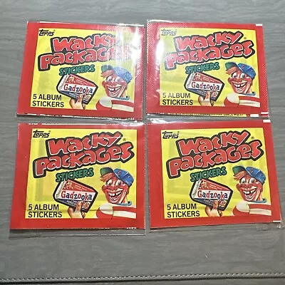 Wacky Packages Rare 1982 Album Stickers 4 Packs Partially Unsealed Unsearched • $10.99