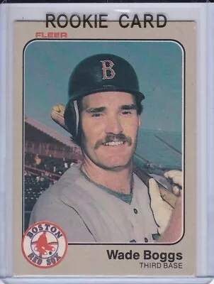WADE BOGGS ROOKIE CARD 1983 Fleer Boston Red Sox Yankees Baseball VINTAGE RC HOF • $4.25