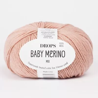 DROPS Baby Merino Superwash Yarn Wool 4 Ply Knitting Crochet Ball 50g 24 Colours • £3.50