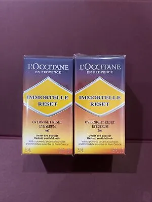 L'Occitane Immortelle Overnight Reset Eye Serum 15 Ml/0.5 Oz. New W/ Samples. • $62