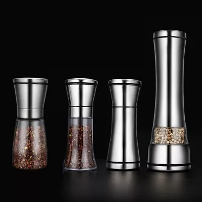 Stainless Steel Pepper Grinder Spice Herb Grinder Salt Mill Kitchen Tool Gadgets • £5.69