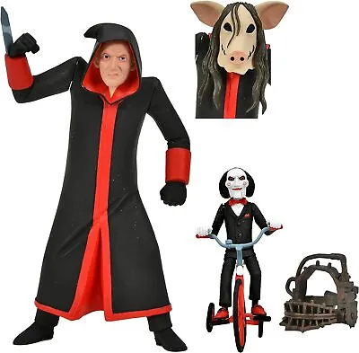 Saw Toony Terrors Figure Jigsaw Killer & Billy Tricycle + Pig Mask Box Set NECA • $109.33