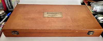 Vtg Monopoly Board Game By Parker Brothers Inc In Wooden Case 1961 • $210