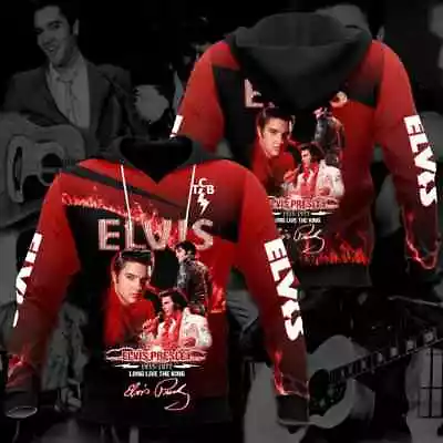 Long Live The King Elvis Presley Hoodie S-5XL US Size Christmas Gift • $34.95