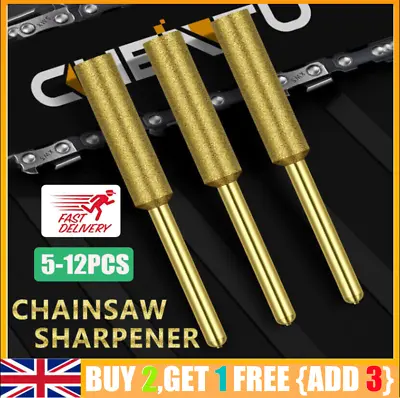 £5.49 • Buy Diamond Chainsaw Sharpener Burr Grinder Chain Saw Drill Bits For Dremel 5-12PCS