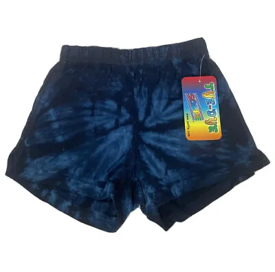 Soffe Youth Size Small Girl's Tye Dye Blue Dance Cheer Pull On Shorts • $5.99