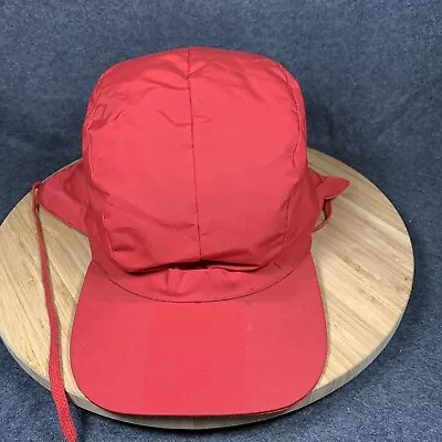 Vintage Eddie Bauer Trapper Hat Cap Size L Goose Down Winter Red Panel • $24.99