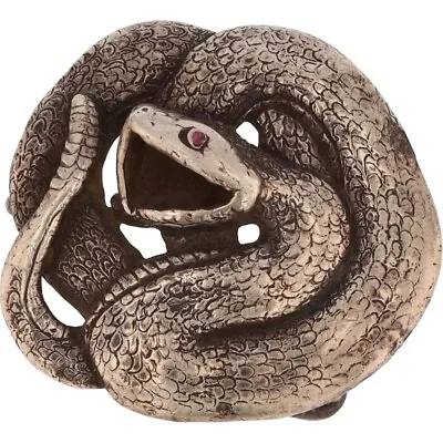 Sterling Silver Snake Diamondback Rattler Rattle Rattlesnake 70s Vtg Belt Buckle • $825
