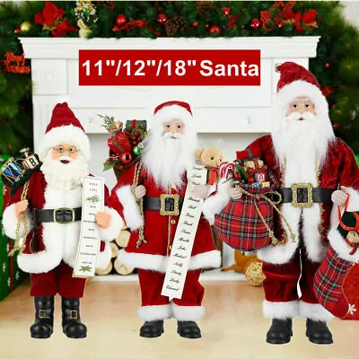12/18/36 Inch Christmas Santa Claus Father Standing Figure Decorations Xmas Gift • £13.99