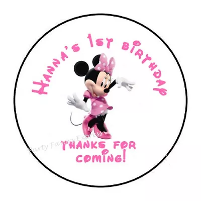 Minnie Mouse Personalized Custom Thank You Seals Labels Stickers Party Favors • $4.99