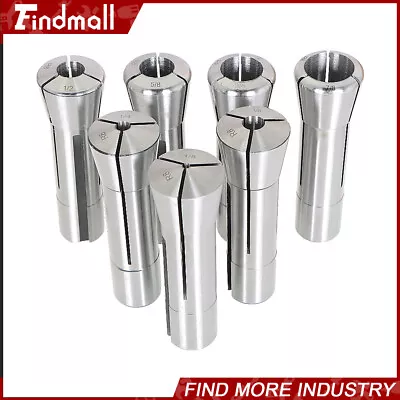 Findmall 7PC Fractional R8 Collet Set 1/8  To 7/8  High Precision For Bridgeport • $30