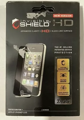 NEW Zagg InvisibleShield HD Screen Protector For Apple IPhone 4/4S Protection • $10.40