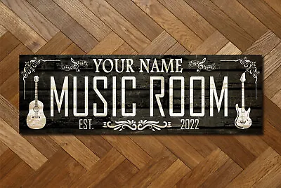 Personalised Door Room Sign Music Studio Home Decor Musician Gift Foamex Plaque • £6.95
