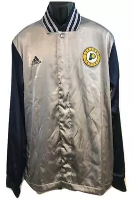 New Indiana Pacers Mens L-XL-2XL-3XL-4XL+2 Adidas On Court 2ND Half Jacket $100 • $38.24