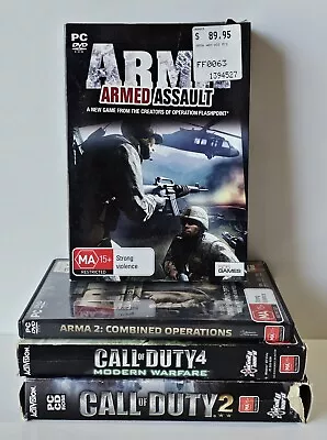 PC Games Bundle Arma / Arma 2 / Call Of Duty 2 / Call Of Duty 4 Big Box • $79.95